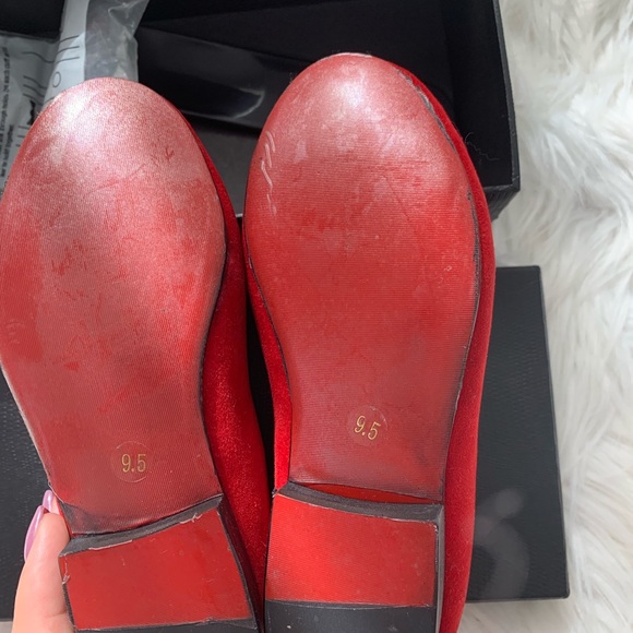 Boys red loafers